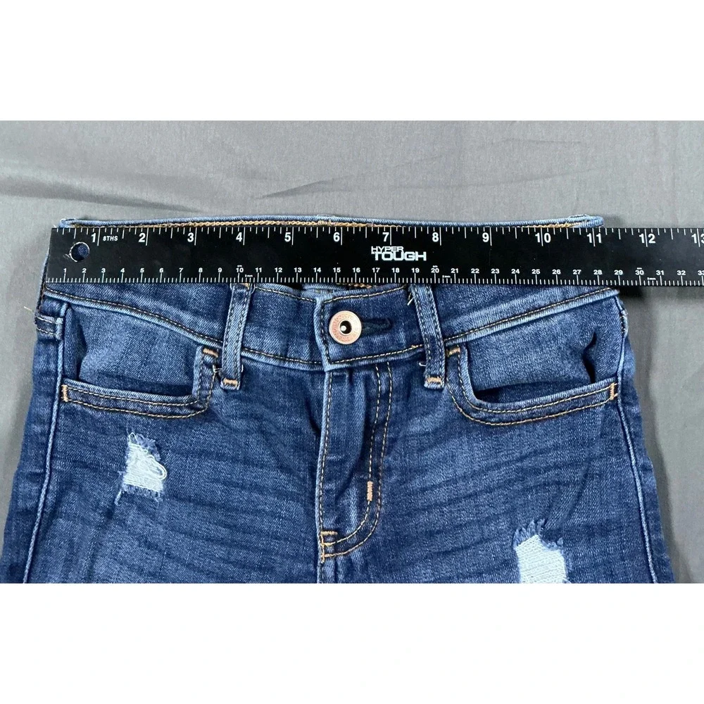 Abercrombie Kids Slim Fit Distressed Blue Jeans‎ Size 11/12 Adjustable Waist